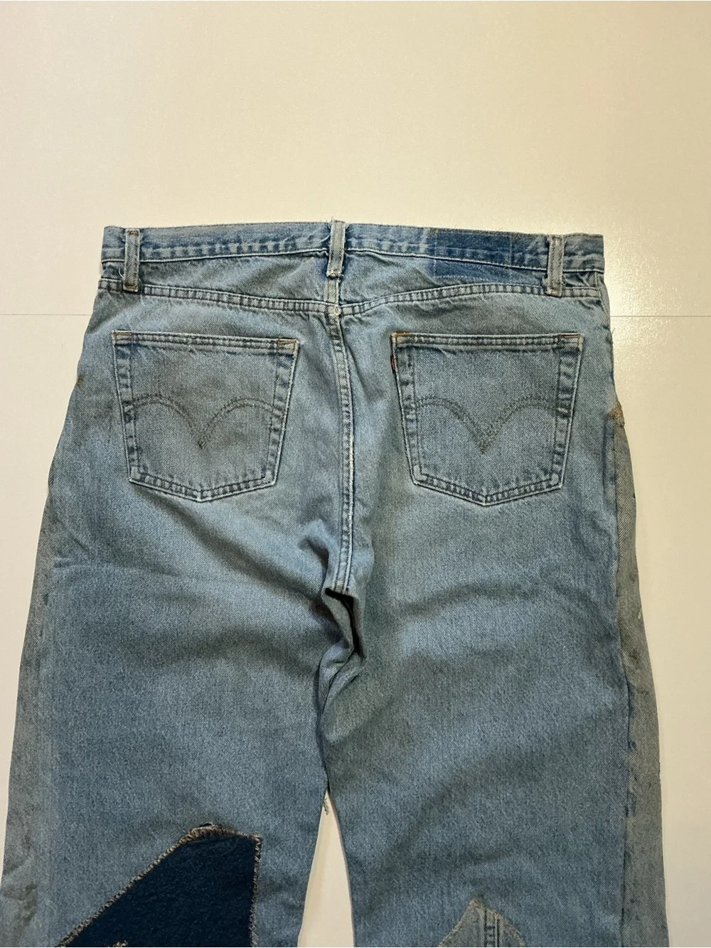 Vintage Levi’s Hands Reworked Upcycled 1 Of 1 Distressed Button Fly Denim Jeans